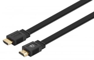 Cable Hdmi Manhattan 355636 2.0 Alta Velocidad Con Ethernet Plano 4K@60Hz Macho Negro