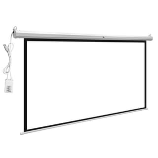 Pantalla De Proyección Qian Qxs-1E120 Proyeccion Electrica Pulgadas Pvc Mate Angulo 160 Grados Formato 1:1 Motor Con Cable Interruptor Integrado Mod.