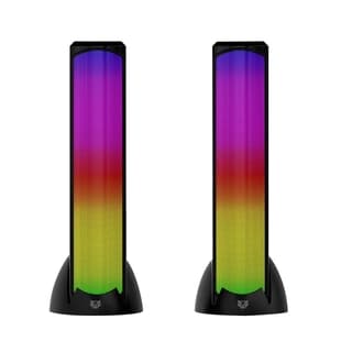 Bocinas Balam Rush Bg575 2.0 Gamer Glimm Tower Conexión Bluetooth/Auxiliar Iluminación Led 3 Modos 10W Rms. Sonido Estéreo Alimentación Vcc 1A Tipo D
