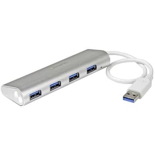 Concentrador Portátil Usb 3.0 De 4 Puertos - Hub De Aluminio Con Cable Incorporado - Startech.com Mod. St43004ua