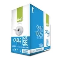 Bobina De Cable Marca Ghia Cat5E Utp Cca Color Blanco 24 Awg 305M 1000Ft Certificacion Ce / Rohs