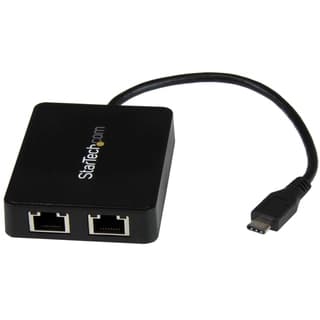 Adaptador De Red Usb-C Con Dos Puertos Ethernet Gigabit Y Puerto Adicional Usb (Type-A) - Startech.Com Mod. Us1Gc301Au2R