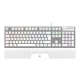 Teclado Gamer Balam Rush Legend Series Dominate Expert Gk979 / Alambrico Usb 3.0 - Tipo C / Multimedia / Rgb /105 Teclas / Español / Ergonomico / Blanco / Br-9367981