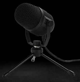 Microfono Ocelot Gaming Para Streaming Usb, Con Base Tipo Tripie Para Escritorio, Color Negro