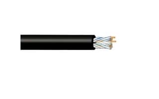 Bobina Utp Cat5E Condumex/Uso Exterior/Relleno De Gel/4 Pares/24 Awg/100% Cobre/305 Mts/Aisla Polietileno/ Negro