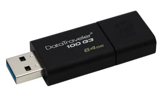Memoria Usb Kingston Technology Hi-Speed 100 G3 3.0 64 Gb 40 Mb/S Negro