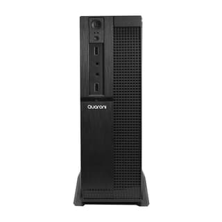 Gabinete Slim Quaroni, Micro Atx /Mini Itx/Fuente De Poder 500W /Color Negro Acabado Cuadriculado