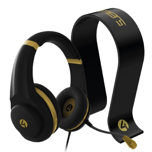 Auriculares 4Gamers Xp-Goldr-Blk-4G Para Juegos (Color Negro-Dorado)