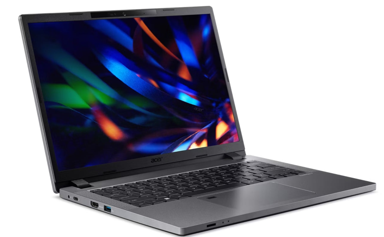 Laptop Acer Travelmate P2 14 Tmp214-55-7087, Core I7-1355U, 16Gb, 512Gb, 14 Ips Wuxga, Win 11 Pro, Gris, 1 Año Garantia Seguro Contra Robo