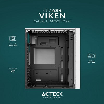 Gabinete Acteck Gm434 Micro Torre Viken Advanced Serie