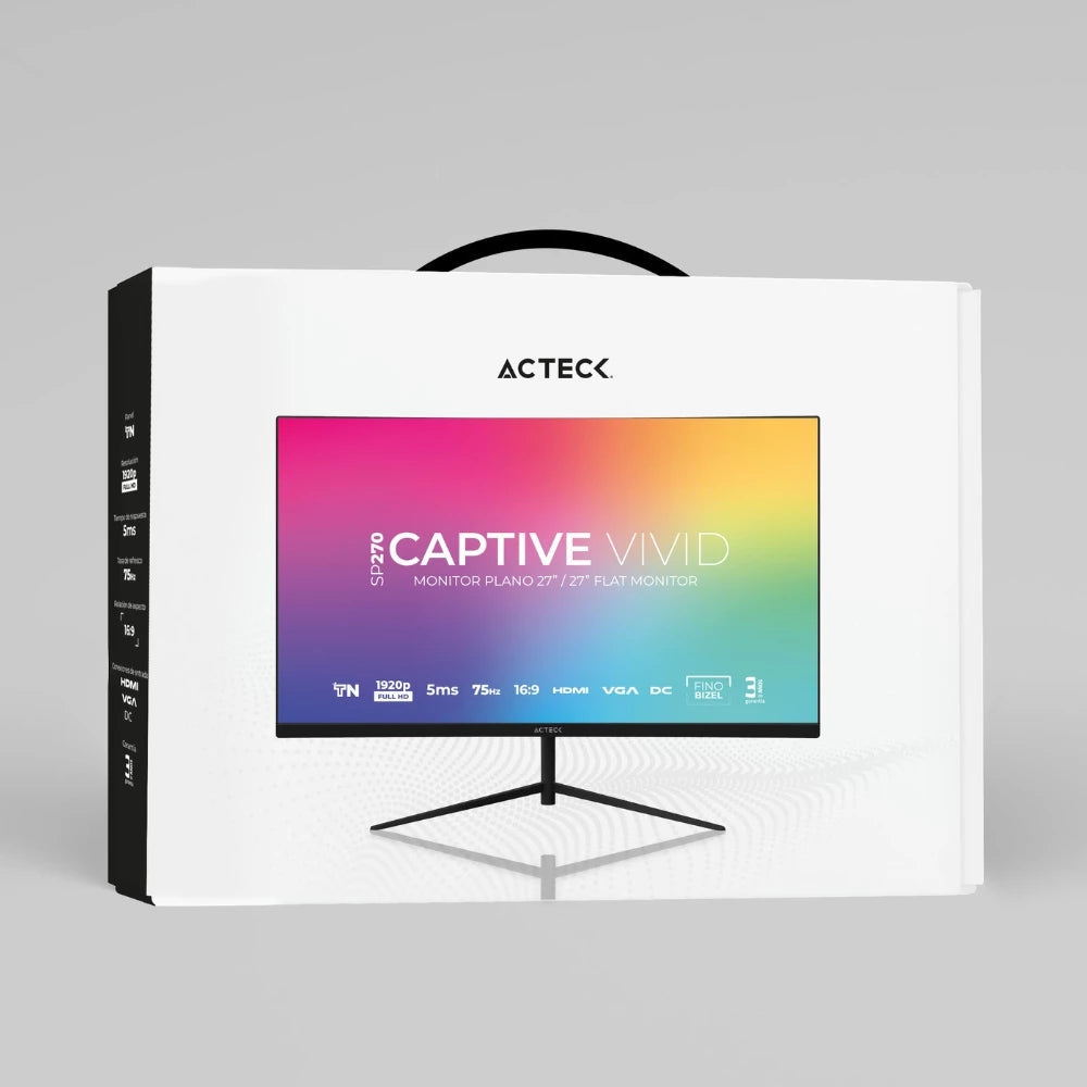 Monitor Acteck Sp270 Plano Pulgadas Captive Vivid Elite Series