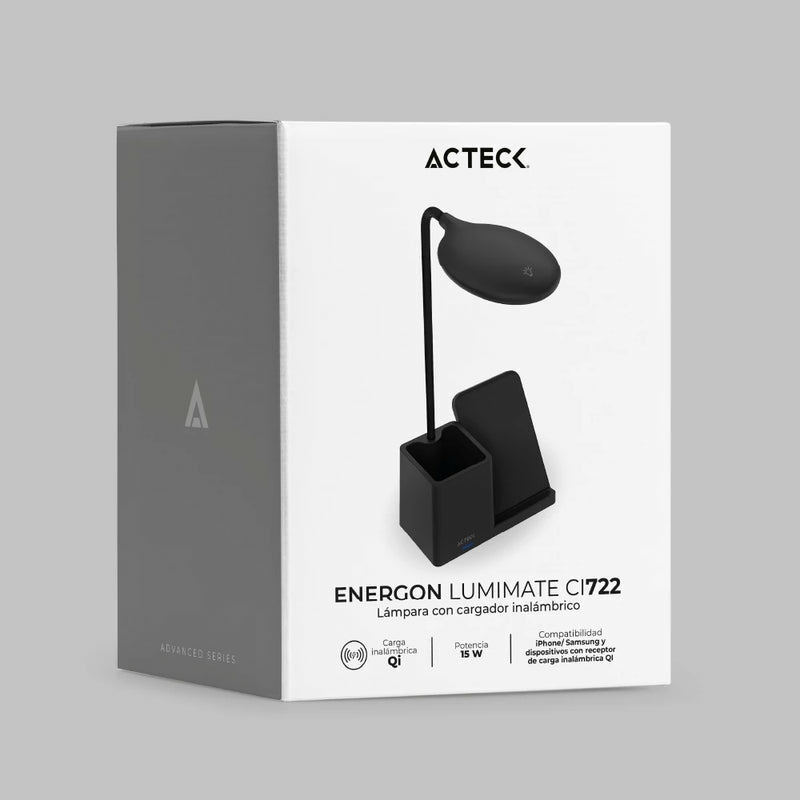 Cargador Acteck Ci722 Con Lampara Para Escritorio Energon Lumimate