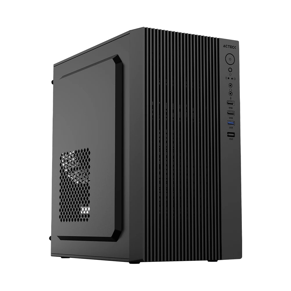 Gabinete Acteck Zenith Gi656 / Mini Torre / Mini Itx, Micro Atx / Fuente De Poder 500 W / 1 Ventilador 120Mm / Metal / 3 Años De Garantia / Negro / Ac-939263