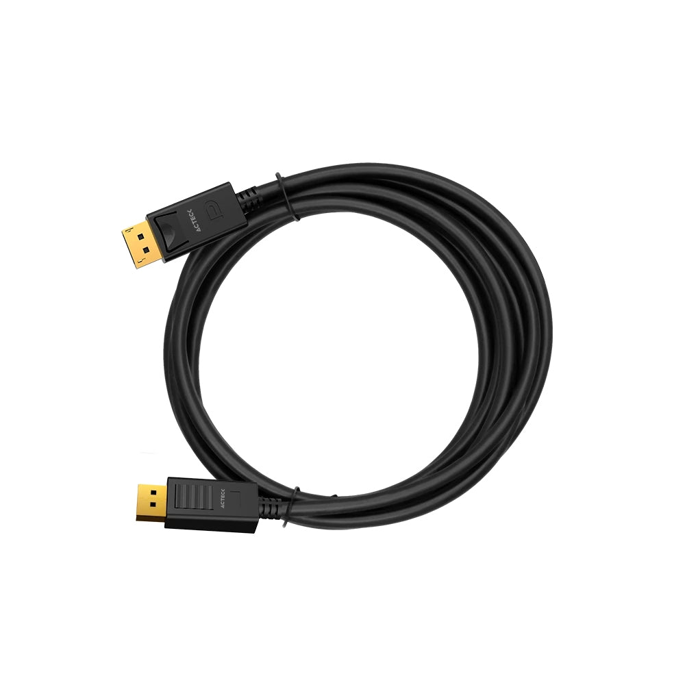 Cable Acteck Link Plus Dp422-3 / Display Port - Display Port / 4K A 60 Mhz / 3 M Largo / 17 Gbps / Calibre 30 Awg / Macho A Macho / Negro / Ac-939799