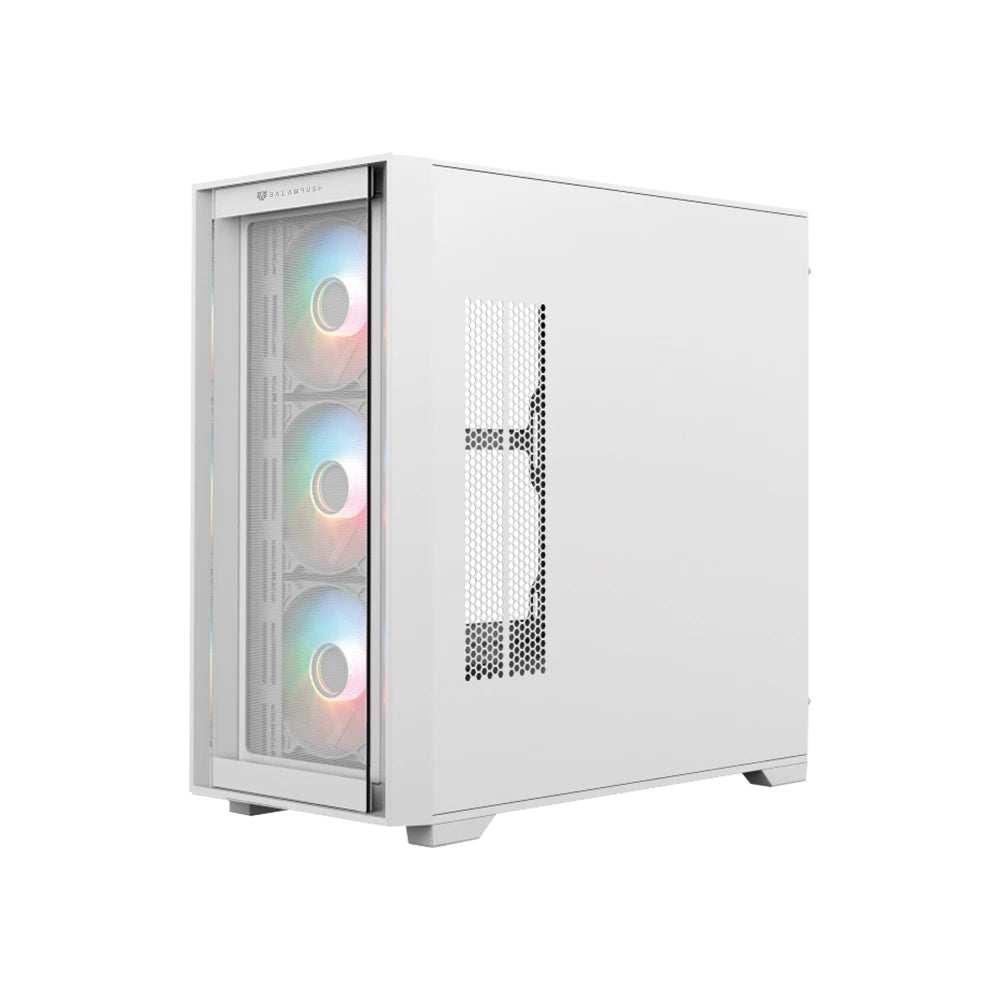 Gabinete Balam Rush Media Torre Carbono Twin 8000B Usb 3.0 4 Vent Argb Blanco (Br-938785)