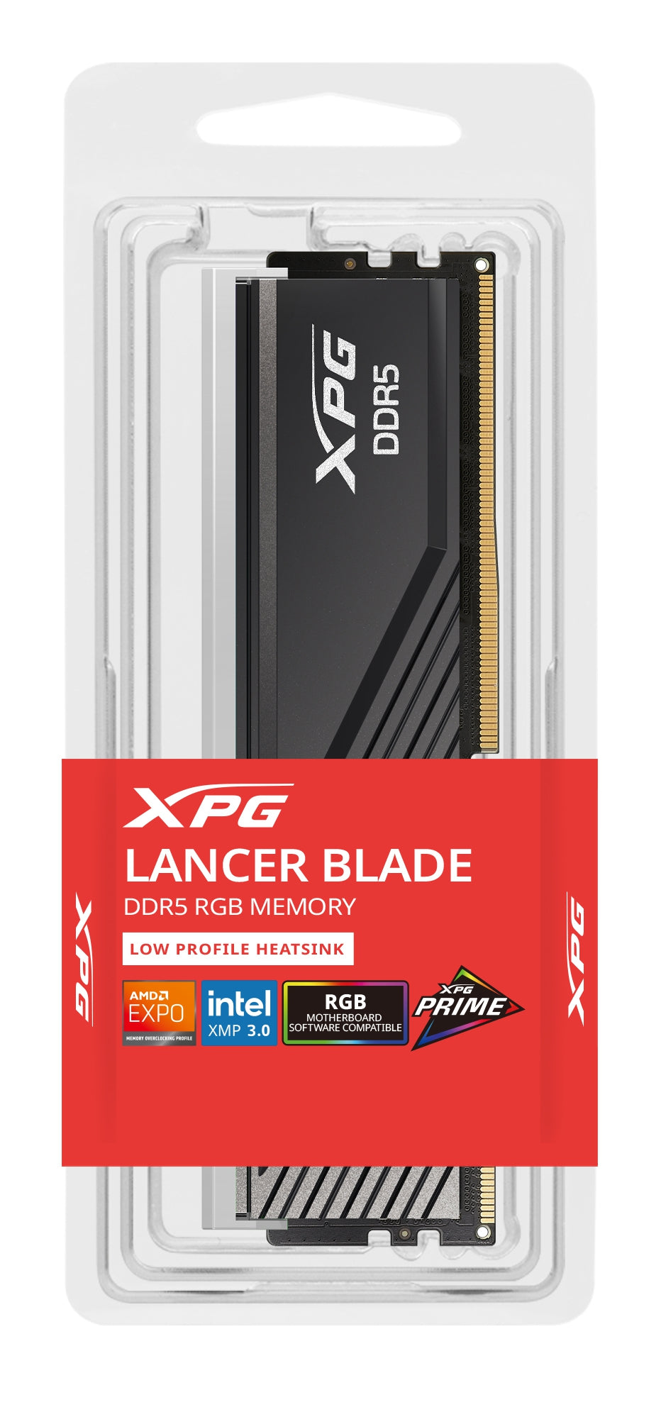 Memorias Ram Adata Lancer Blade Rgb Xpg Ddr5 32Gb Udimm 6000Mhz Con Iluminación Rgb. Disipador Negro. Ax5U6000C3032G-Slabrbk