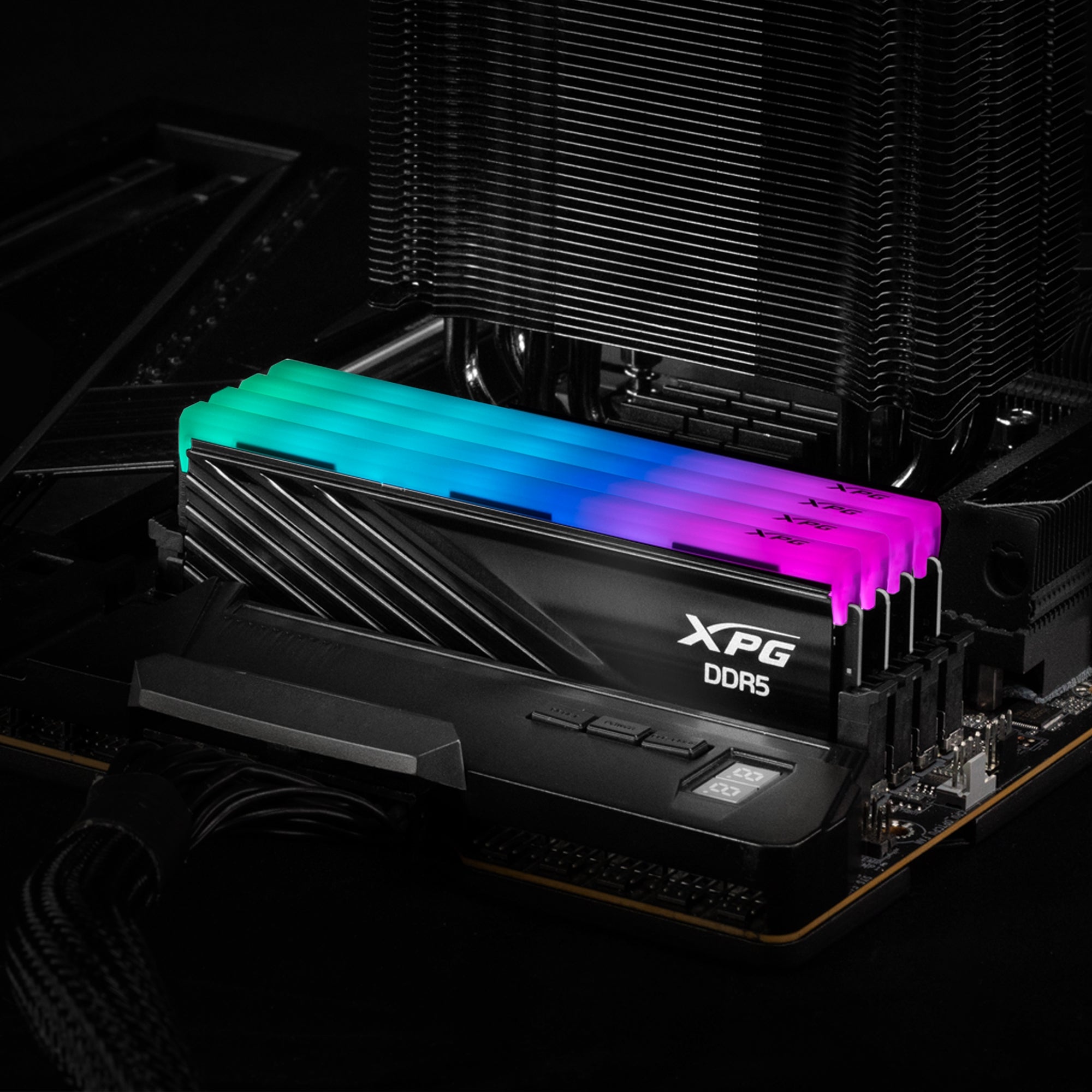 Memorias Ram Adata Lancer Blade Rgb Xpg Ddr5 32Gb Udimm 6000Mhz Con Iluminación Rgb. Disipador Negro. Ax5U6000C3032G-Slabrbk