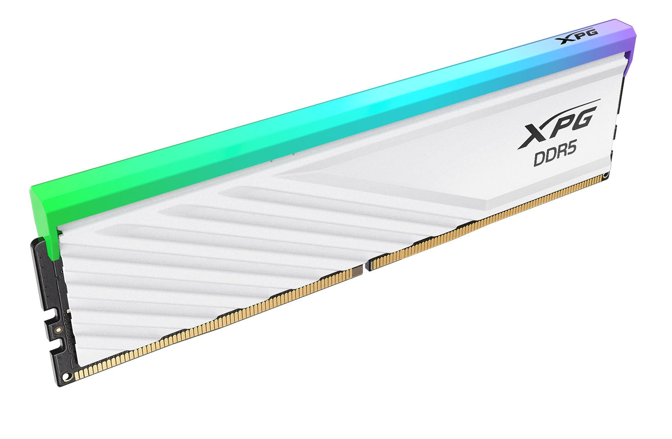 Memorias Ram Adata Lancer Blade Rgb Xpg Ddr5 32Gb Udimm 6000Mhz Con Iluminación Rgb. Disipador Blanco. Ax5U6000C3032G-Slabrwh