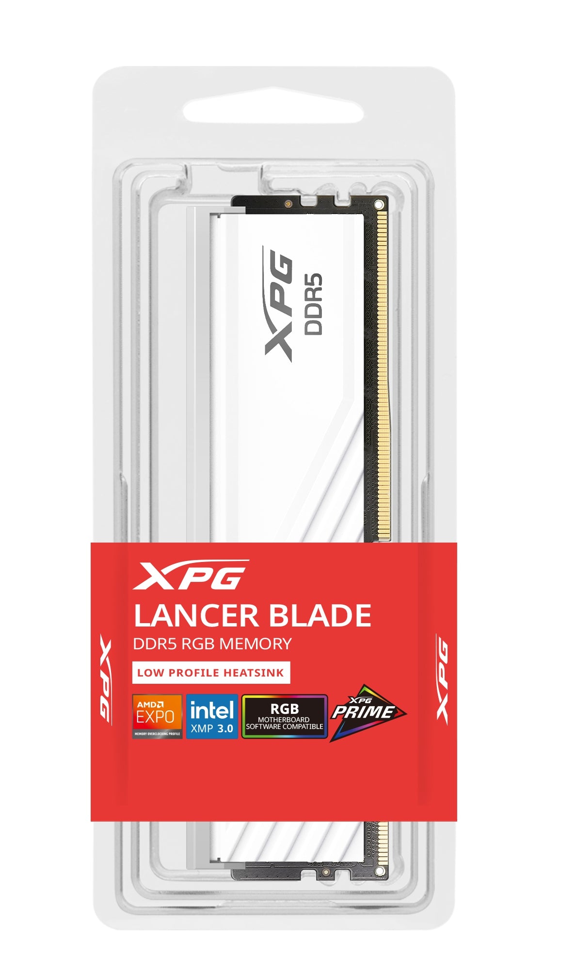 Memorias Ram Adata Lancer Blade Rgb Xpg Ddr5 32Gb Udimm 6000Mhz Con Iluminación Rgb. Disipador Blanco. Ax5U6000C3032G-Slabrwh