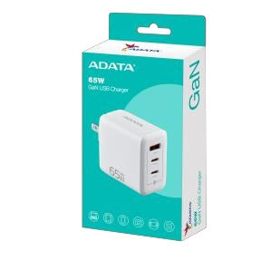 Cargador De Pared Adata Usb 65W,Usb-C Blanco Chargeru-0653-Qcpdwh