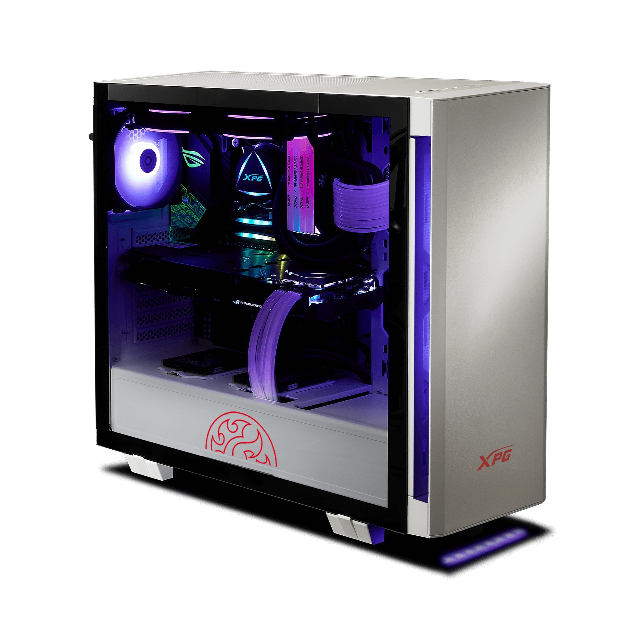 Gabinete Gamer Xpg Invander Invader Withe Cristal Templado Atx Usb 3.0 Audio Hd Color Blanco