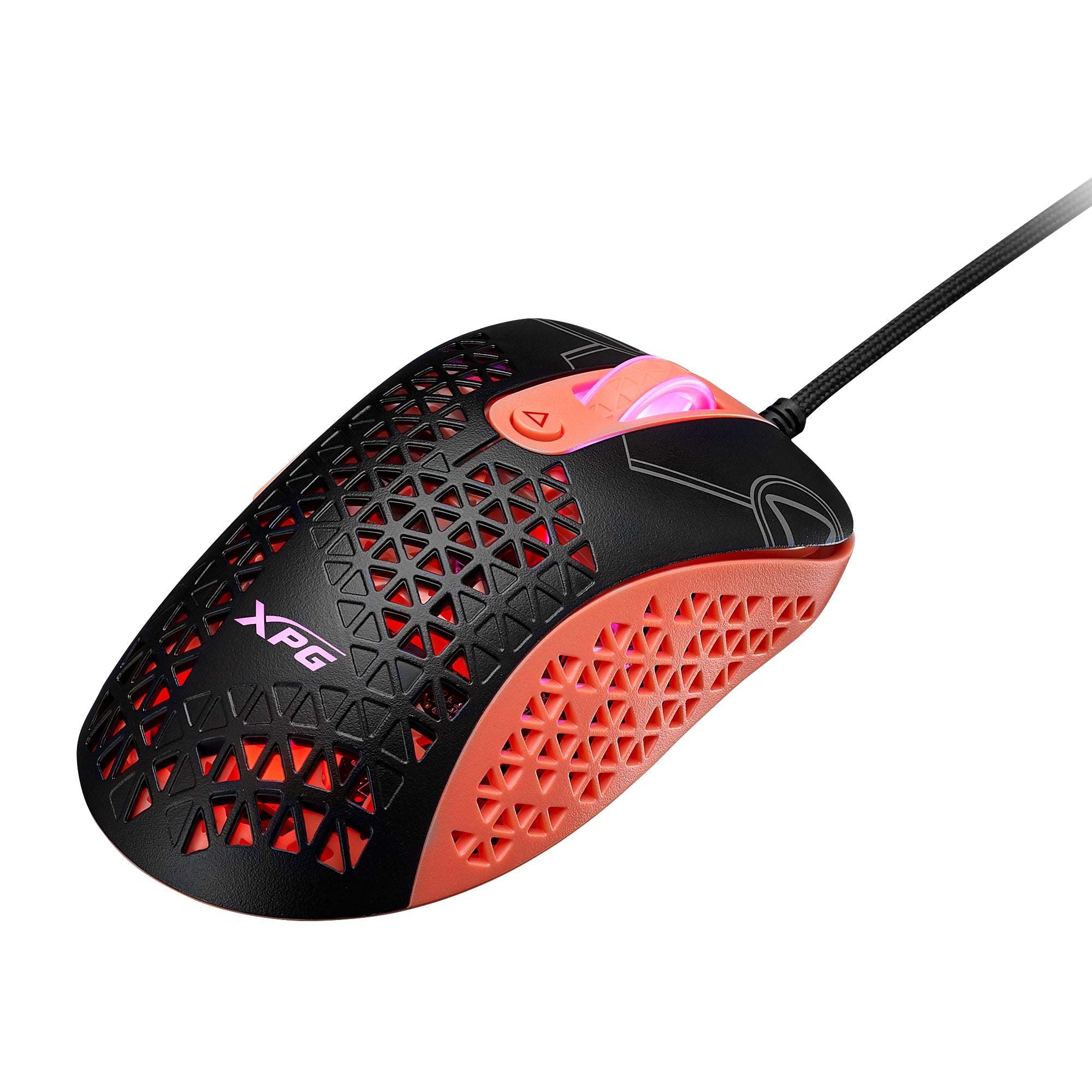 Mouse Gaming Xpg Slingshot Mera Slingshot. Con Sensor Óptico Pmw3360 Ofrece Hasta 12000 Dpi. Cable Trenzado Iluminación Rgb Slingshot-Bk/Ogcww