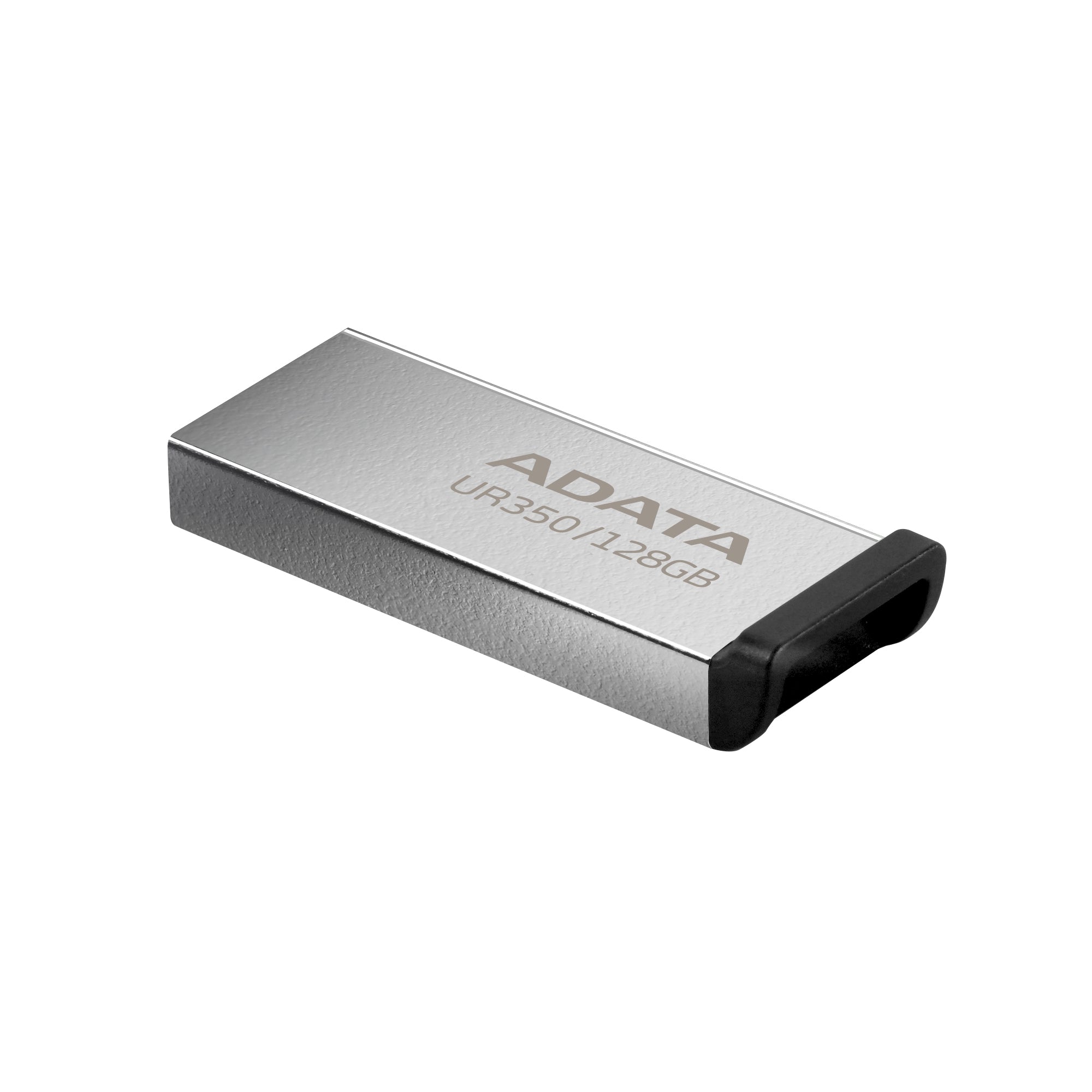 Memorias Usb Adata Ur350 De 128Gb 3.2 Gen (Retrocompatible 3.0 Y 2.0) Diseño Elegante Sin Tapa. Color Metálico Negro. Ur350-128G-Rsr/Bk