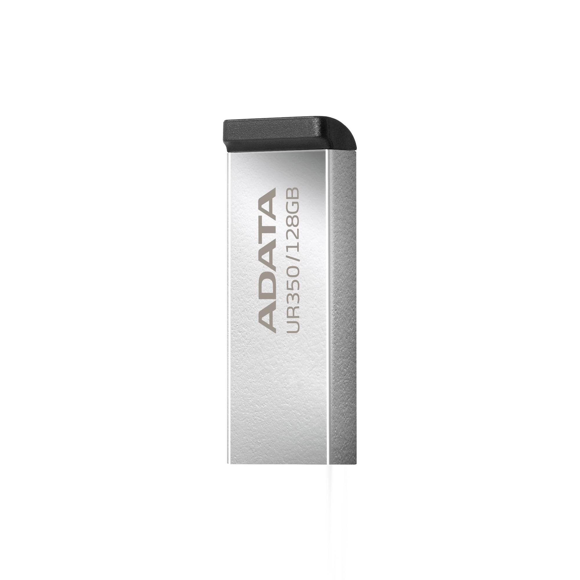 Memorias Usb Adata Ur350 De 128Gb 3.2 Gen (Retrocompatible 3.0 Y 2.0) Diseño Elegante Sin Tapa. Color Metálico Negro. Ur350-128G-Rsr/Bk