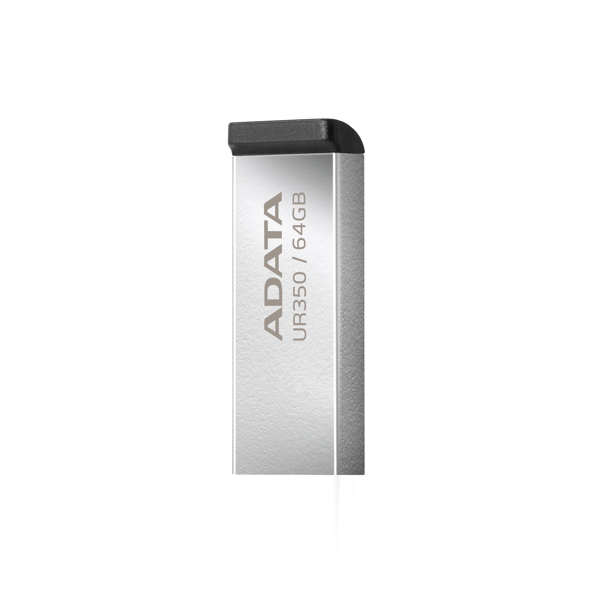 Memorias Usb Adata Ur350 De 64Gb 3.2 Gen 1 (Retrocompatible 3.0 Y 2.0) Diseño Elegante Sin Tapa. Color Metálico Negro. Ur350-64G-Rsr/Bk