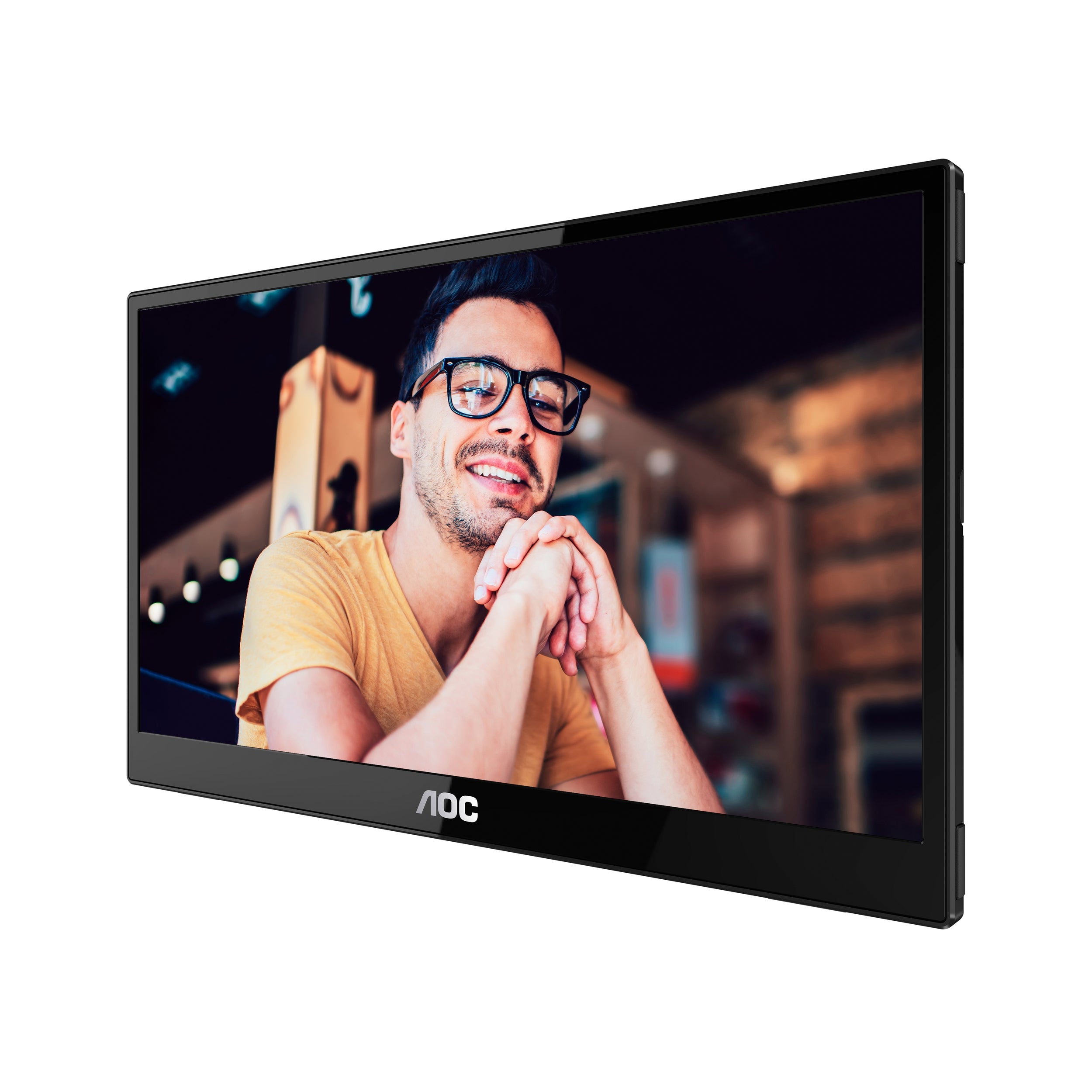 Monitor Portatil Led Aoc 16T3E / Color Negro / Panel Ips 15.6 / Usb-C /  Aspecto 16:9 / Tiempo De Respuesta 4Ms / Vesa  50X50 Mm / Resolucion 1920 X 1080 / 60 Hz / Contraste 700:1 / Brillo 250 Cd/M2