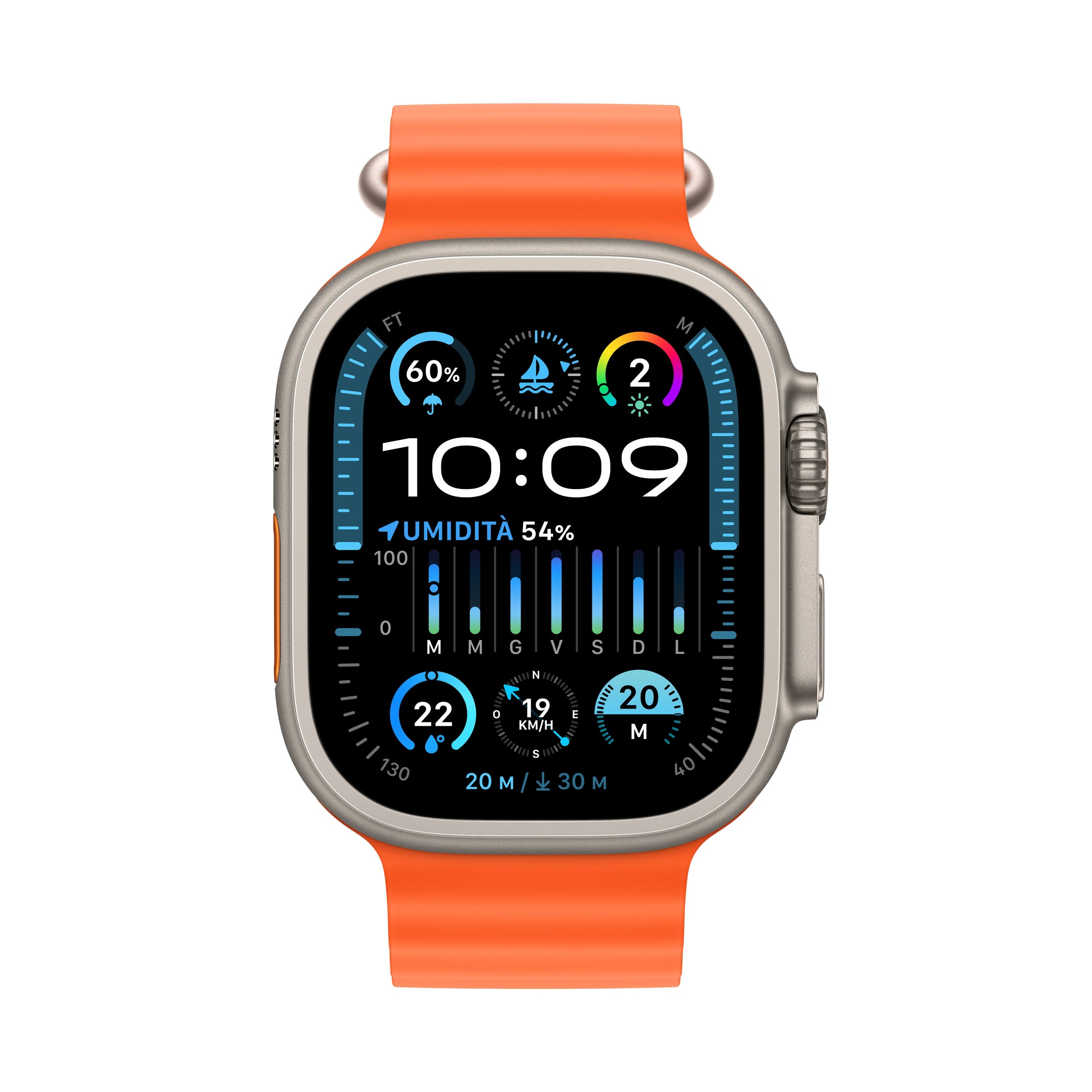 Watch Ultra2 Gps  Cellular Titanio 49 Mm Ocean Naranja