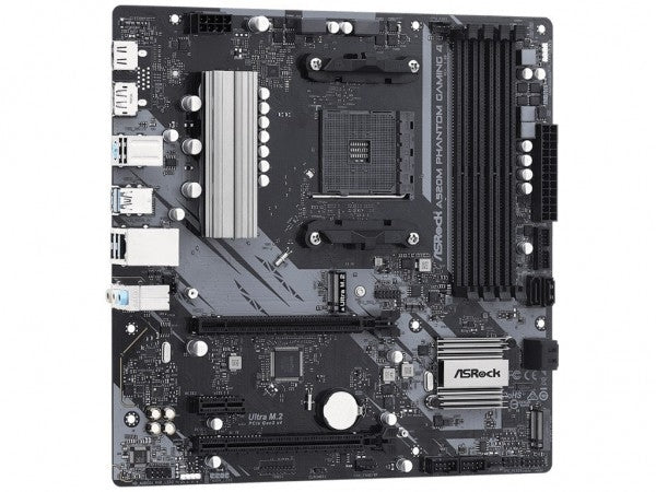 Mb Asrock A520M Phantom Gaming 4 Amd Am4/128 Gb Ddr4 4733+(Oc)/2 X Pcie 3.0 X16/1 X M.2/4 X Sata3/Ultra M.2/Hdmi/Display Port/6 X Usb 3.2 Gen1 (2 Frontales, 4 Traseros)/6 Usb 2.0 (4 Frontales, 2 Tras