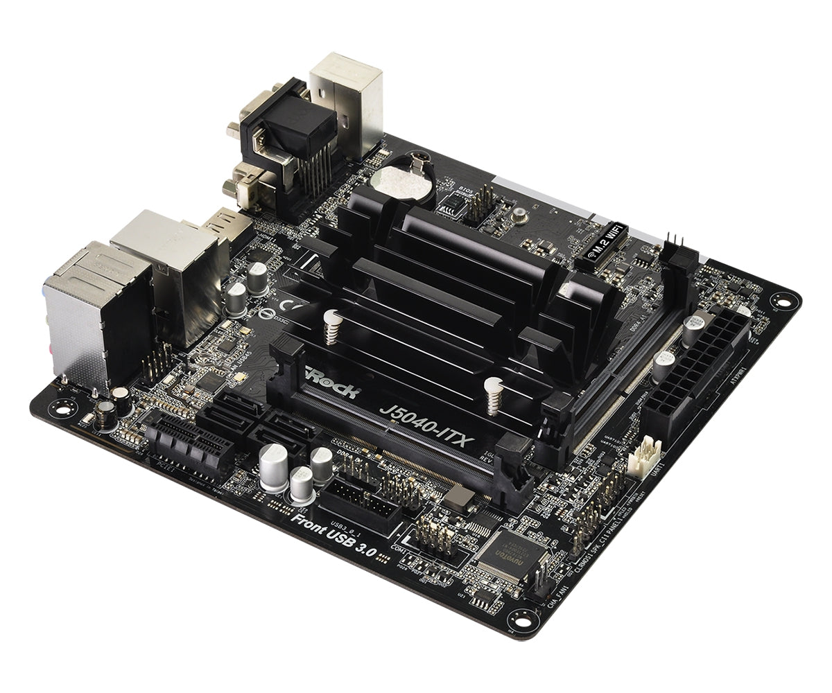 Mb Asrock J5040 Itx/Intel Quad-Core Pentium 3.2 Ghz/8 Gb Ddr4 2400Mhz/Graficos Integrados Uhd 605/D-Sub(2048X1536)60Hz/Hdmi 4K X 2K(4096X2160)60Hz/Dvi-D(1920X1200)60Hz/4 Sata3/1 Pcie 2.0 X1/1 X M.2