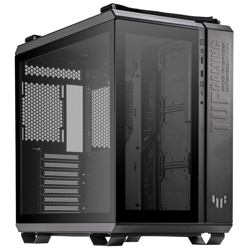 Gabinete Asus Gt502 Tuf Gaming Case/Blk Con Ventana Midi-Tower Atx Micro-Atx Mini-Itx Usb 3.2 Sin Fuente Cristal Templado Negro