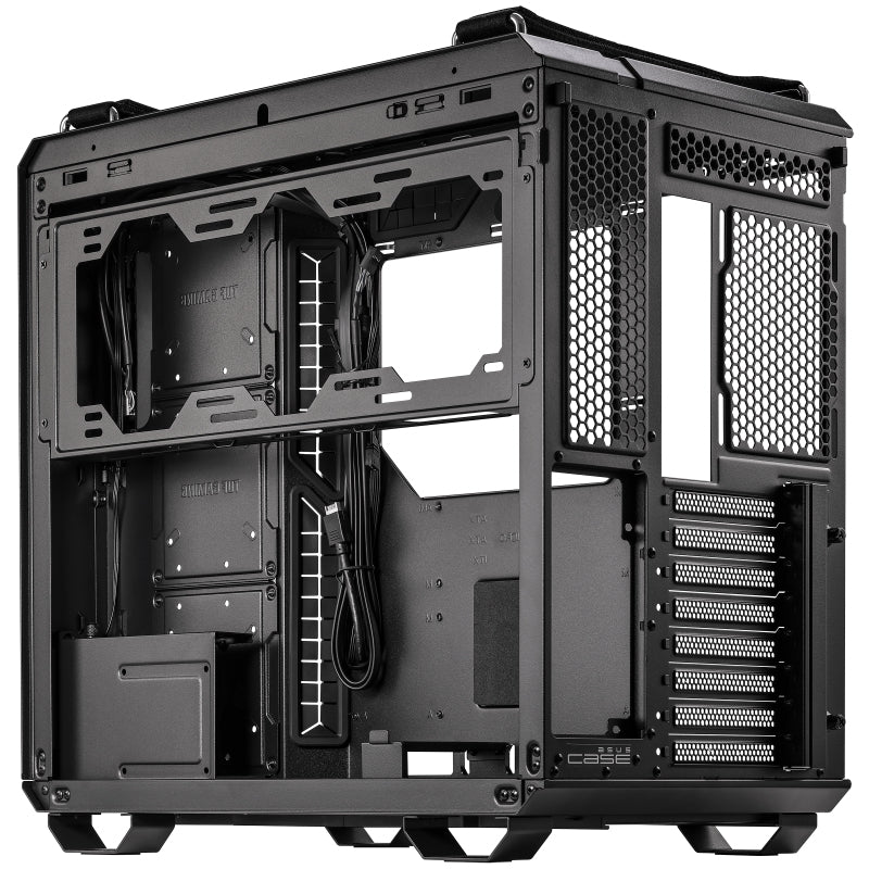 Gabinete Asus Gt502 Tuf Gaming Case/Blk Con Ventana Midi-Tower Atx Micro-Atx Mini-Itx Usb 3.2 Sin Fuente Cristal Templado Negro