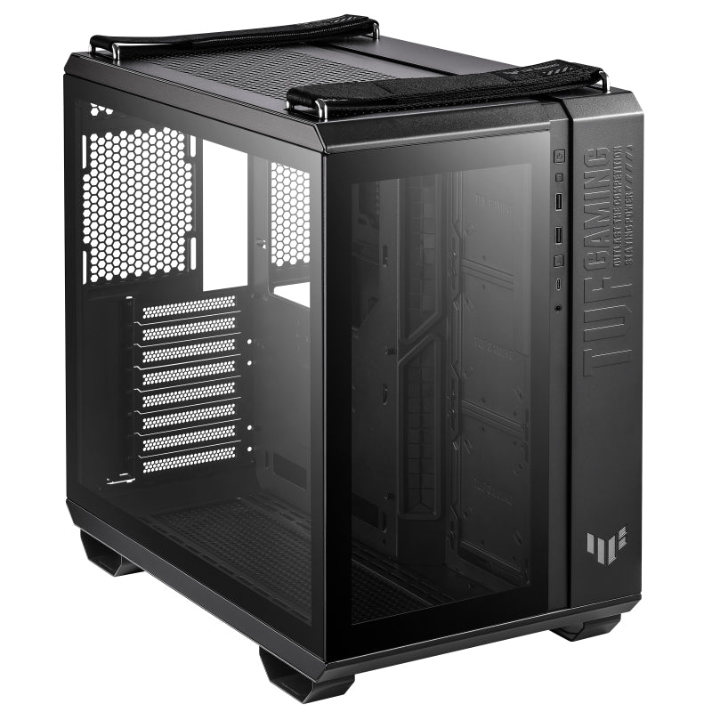 Gabinete Asus Gt502 Tuf Gaming Case/Blk Con Ventana Midi-Tower Atx Micro-Atx Mini-Itx Usb 3.2 Sin Fuente Cristal Templado Negro