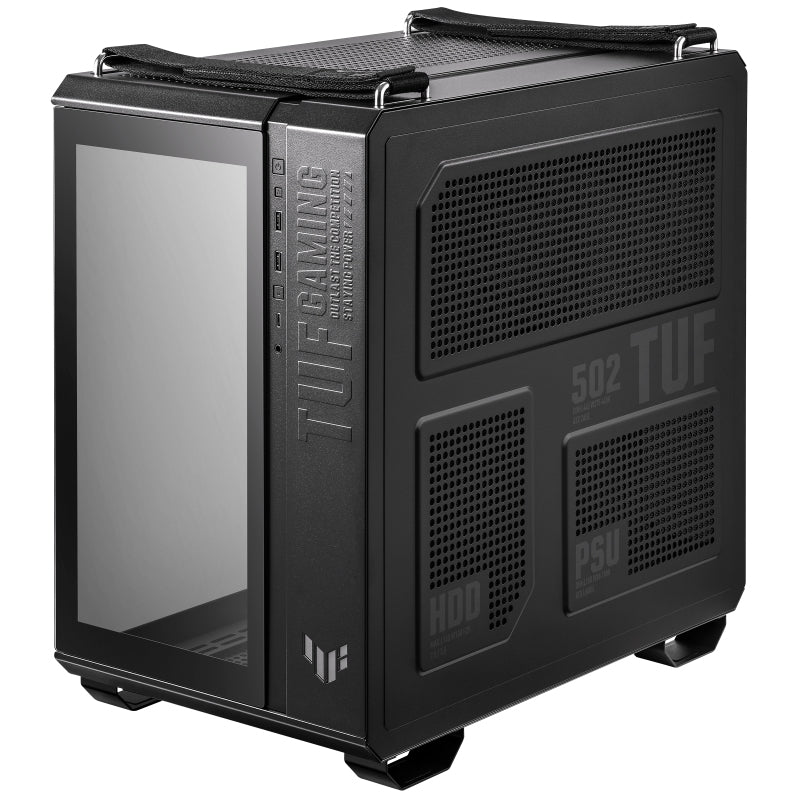 Gabinete Asus Gt502 Tuf Gaming Case/Blk Con Ventana Midi-Tower Atx Micro-Atx Mini-Itx Usb 3.2 Sin Fuente Cristal Templado Negro