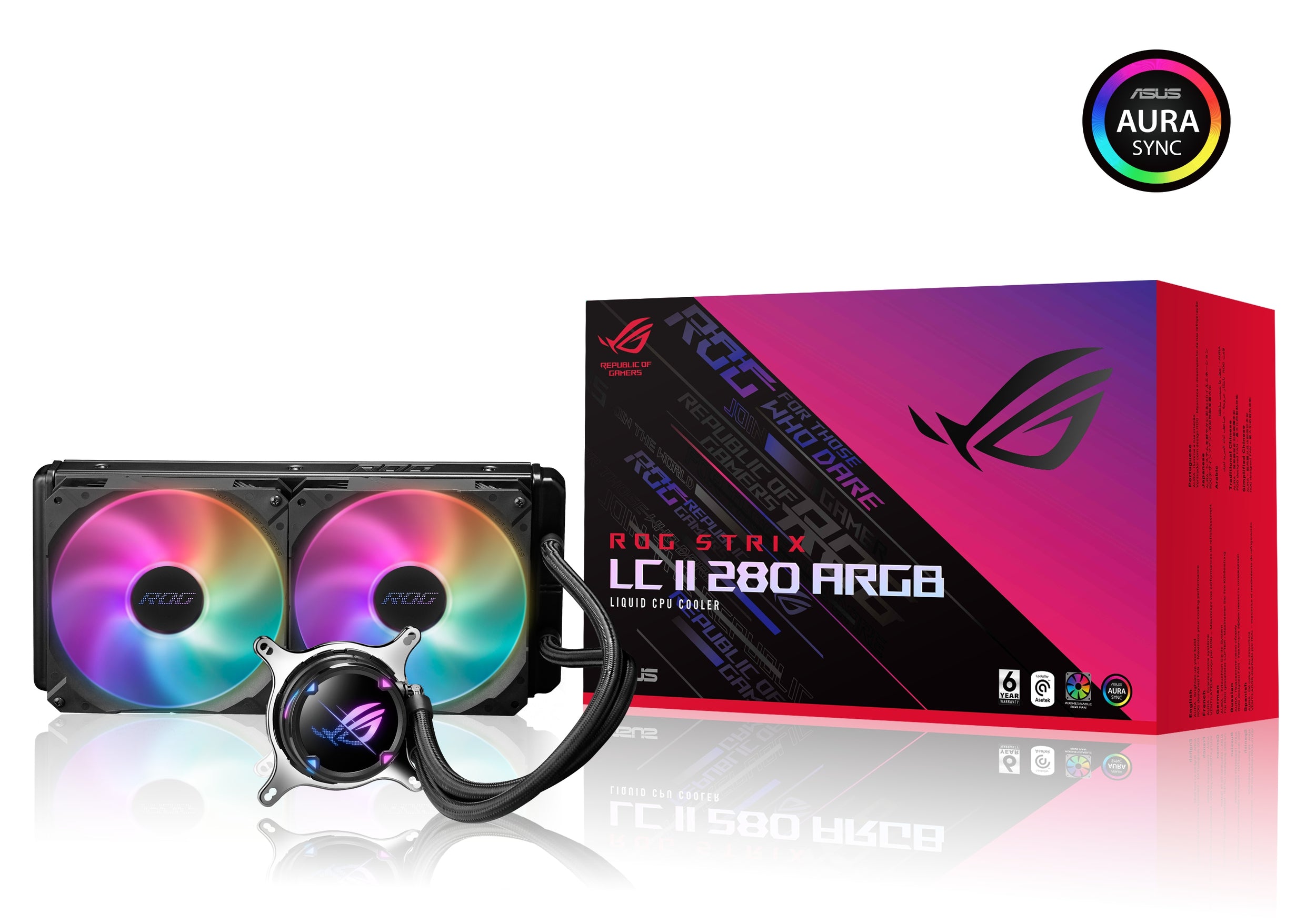 Enfriamiento Liquido Asus Rog Strix Lc Ii 280 Argb Bloque De Agua