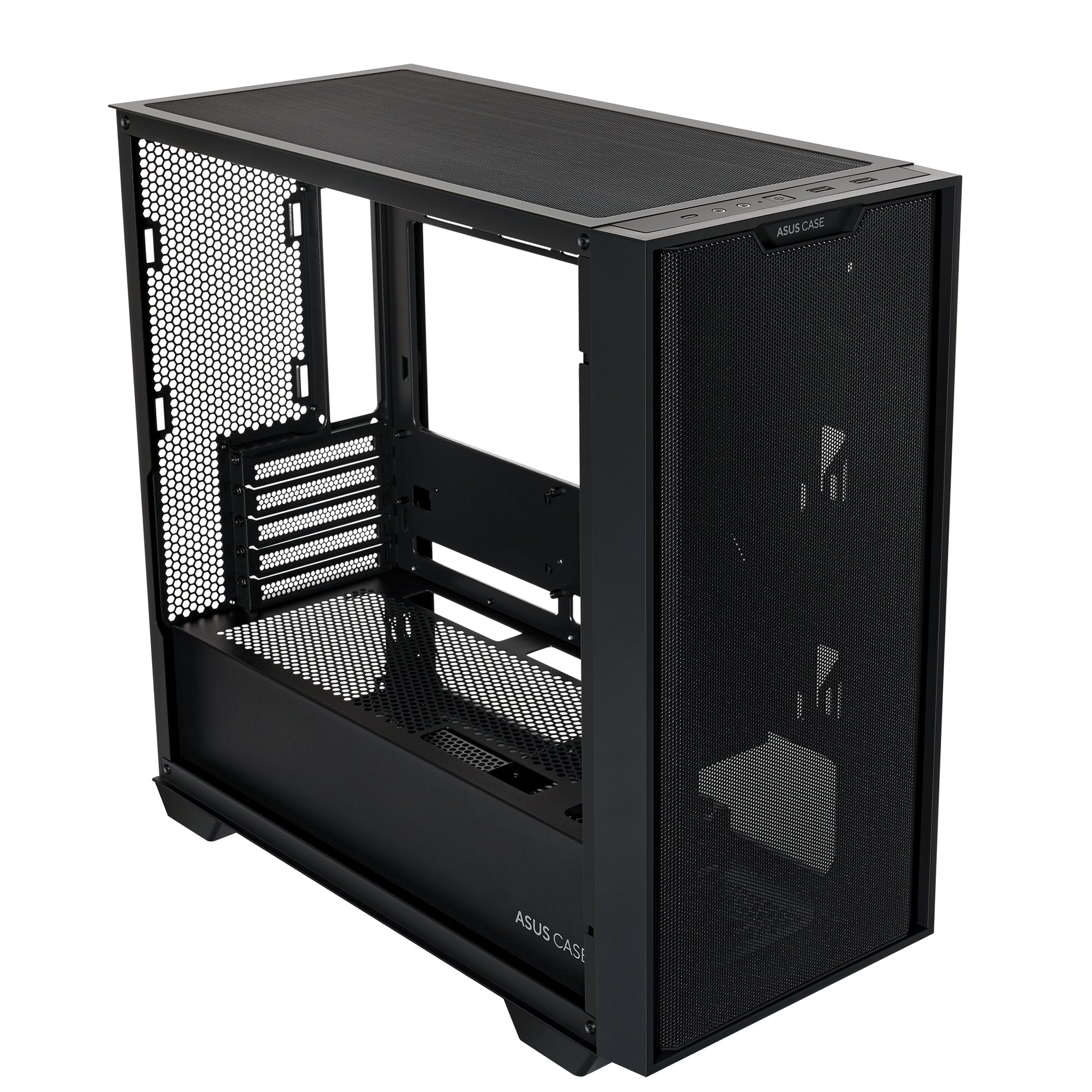 Gabinete Asus A21 Case/Blk Con Ventana Mini-Tower Micro Atx Mini-Itx Usb 3.0 Sin Fuente Negro