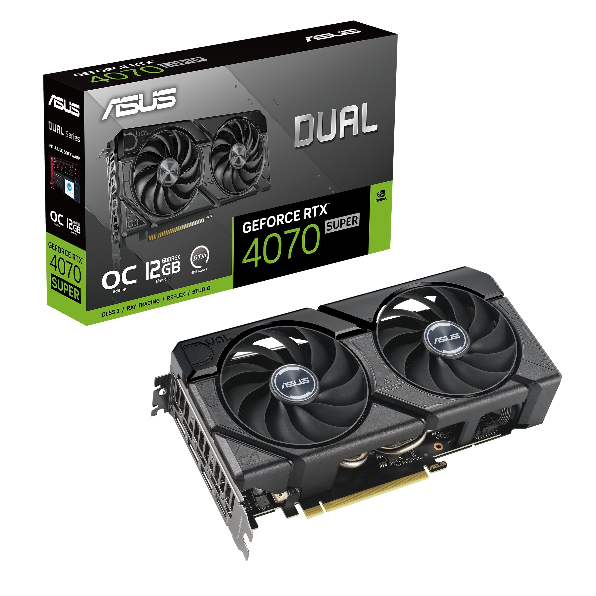 Tarjetas De Video Asus Dual-Rtx4070S-O12G-Evo Nvidia Geforce Super Gddr6X Pci Express 4.0