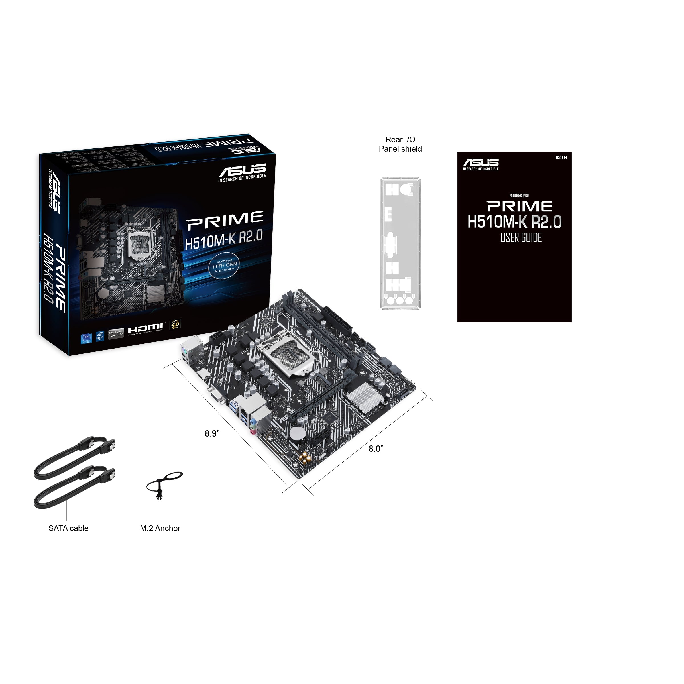 Tarjeta Madre Asus Prime H510M-K R2.0 1200/Ddr4/Matx/M.2