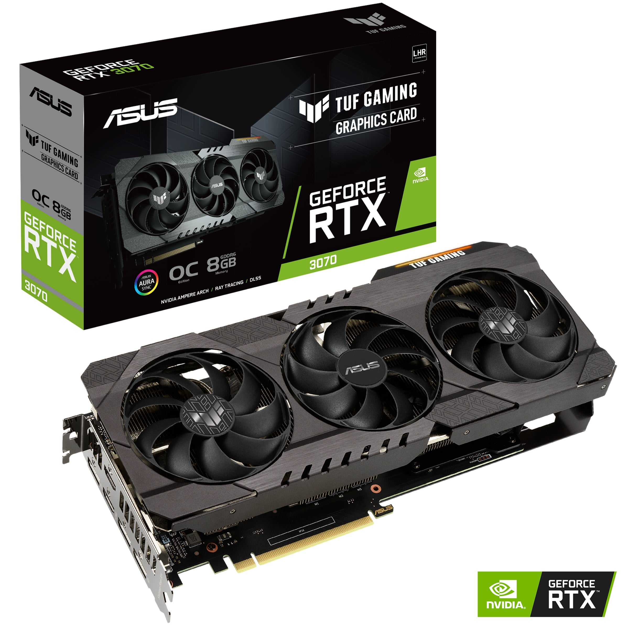 (Ob) Tarjeta De Video Asus Tuf-Rtx3070-O8G-V2-Gaming 8Gb Gddr6 Hdmi/Dp