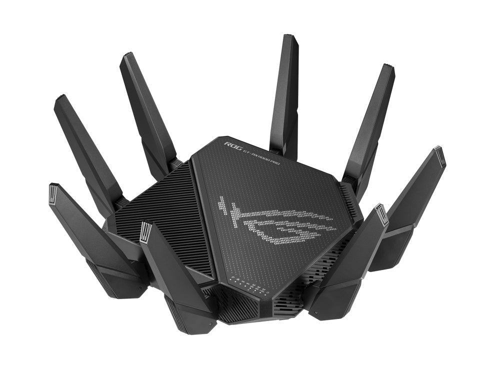 Router Gamer Asus Ax11000 Pro/1148-4804Mbps/2.4 Y 2X 5Ghz/4X Lan Gbe/Mu-Mimo/2X Usb/8X Antenas Ext/Control Parental/Vpn/Aimesh/Wtfast/Wifi 6/Rgb