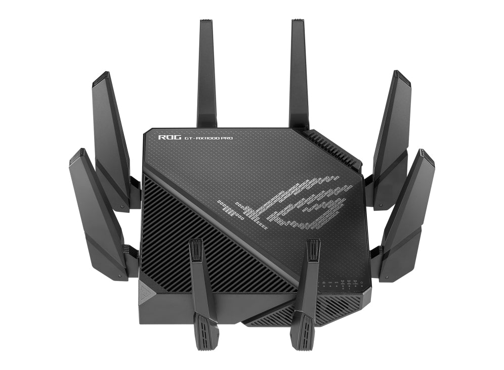 Router Gamer Asus Ax11000 Pro/1148-4804Mbps/2.4 Y 2X 5Ghz/4X Lan Gbe/Mu-Mimo/2X Usb/8X Antenas Ext/Control Parental/Vpn/Aimesh/Wtfast/Wifi 6/Rgb