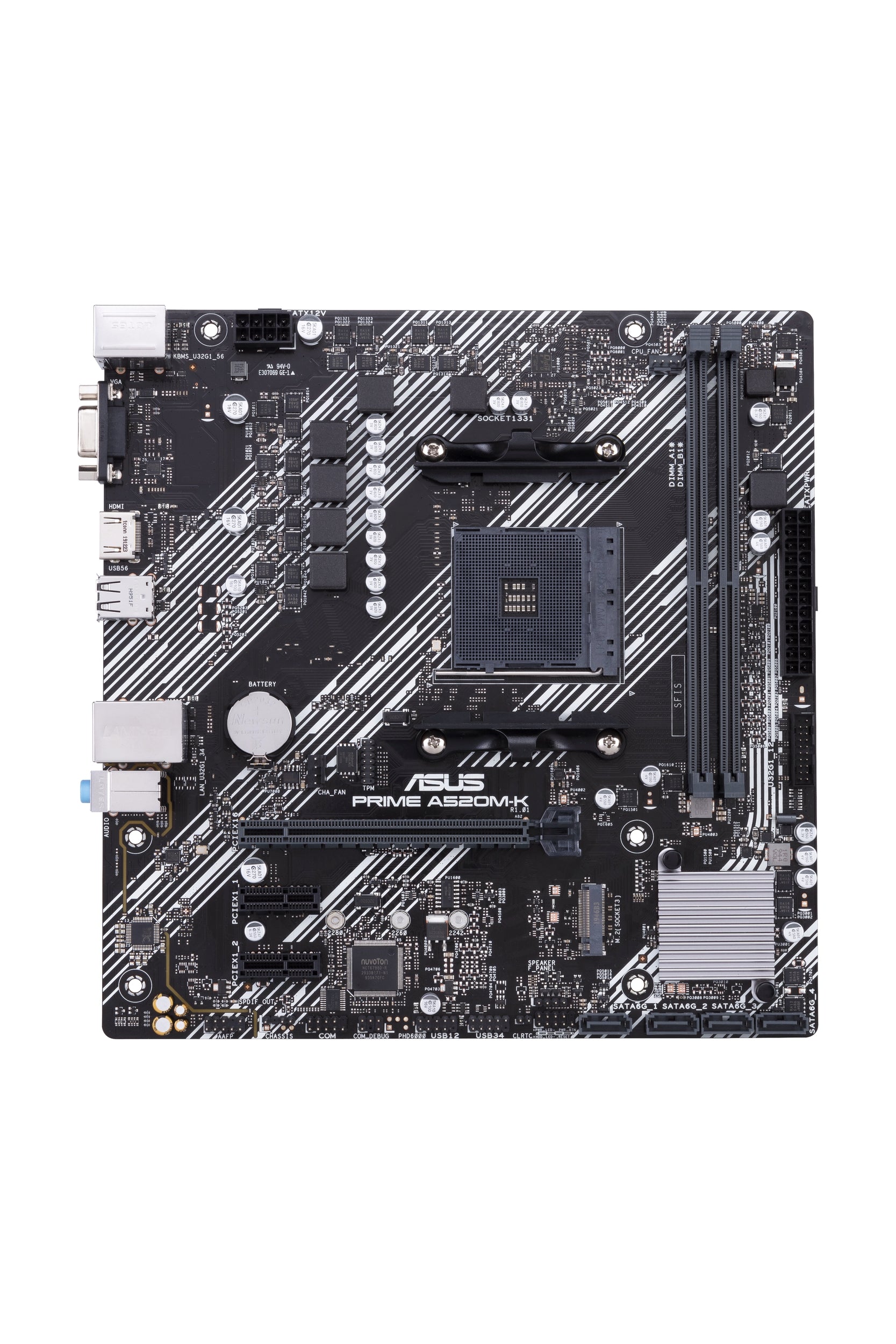 Mb Asus A520 Amd S-Am4 3A Gen/2X Ddr4 2800/Hdmi/Vga/M.2/4X Usb3.2/Micro Atx/Gama Basica