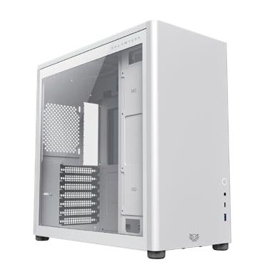 Gabinete Gamer Balam Rush Eris Frost Gm985/ Media Torre / Atx, Micro Atx, Mini Itx / Iluminacion Led / Panel Cristal Templado, Metal / Blanco  / Br-935678