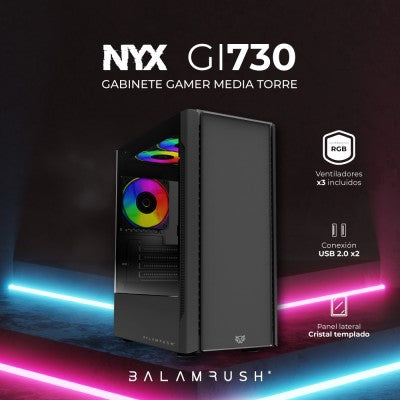 Gabinete Balam Rush Gi730 Media Torre Nyx Azender Series