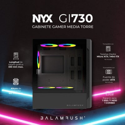 Gabinete Balam Rush Gi730 Media Torre Nyx Azender Series