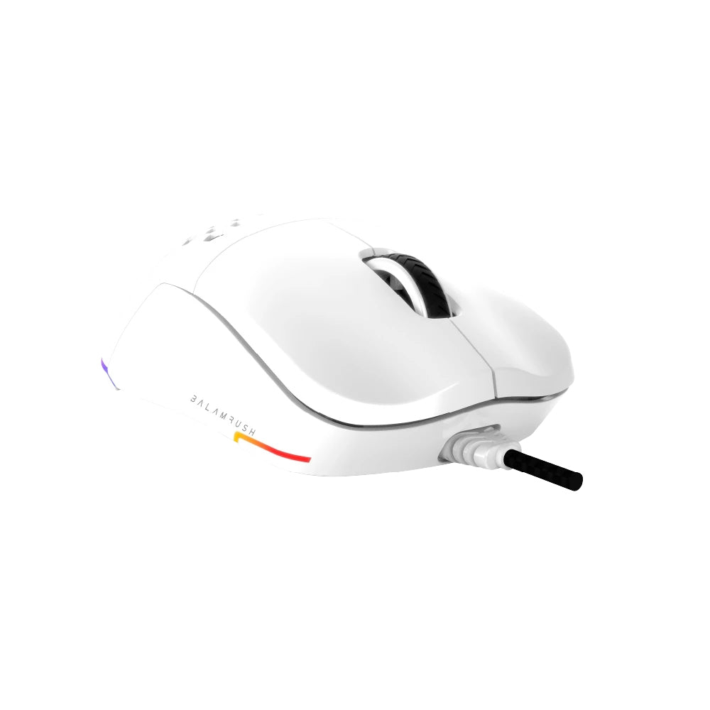 Mouse Gamer Balam Rush Speedr Evo Mg939 / Alambrico Usb / Desplazamiento Ultra Speed / 6 Botones + Scroll / Optico / 12800 Dpi Ajustables / Rgb / Caratulas Intercambiables / Blanco / Br-936897