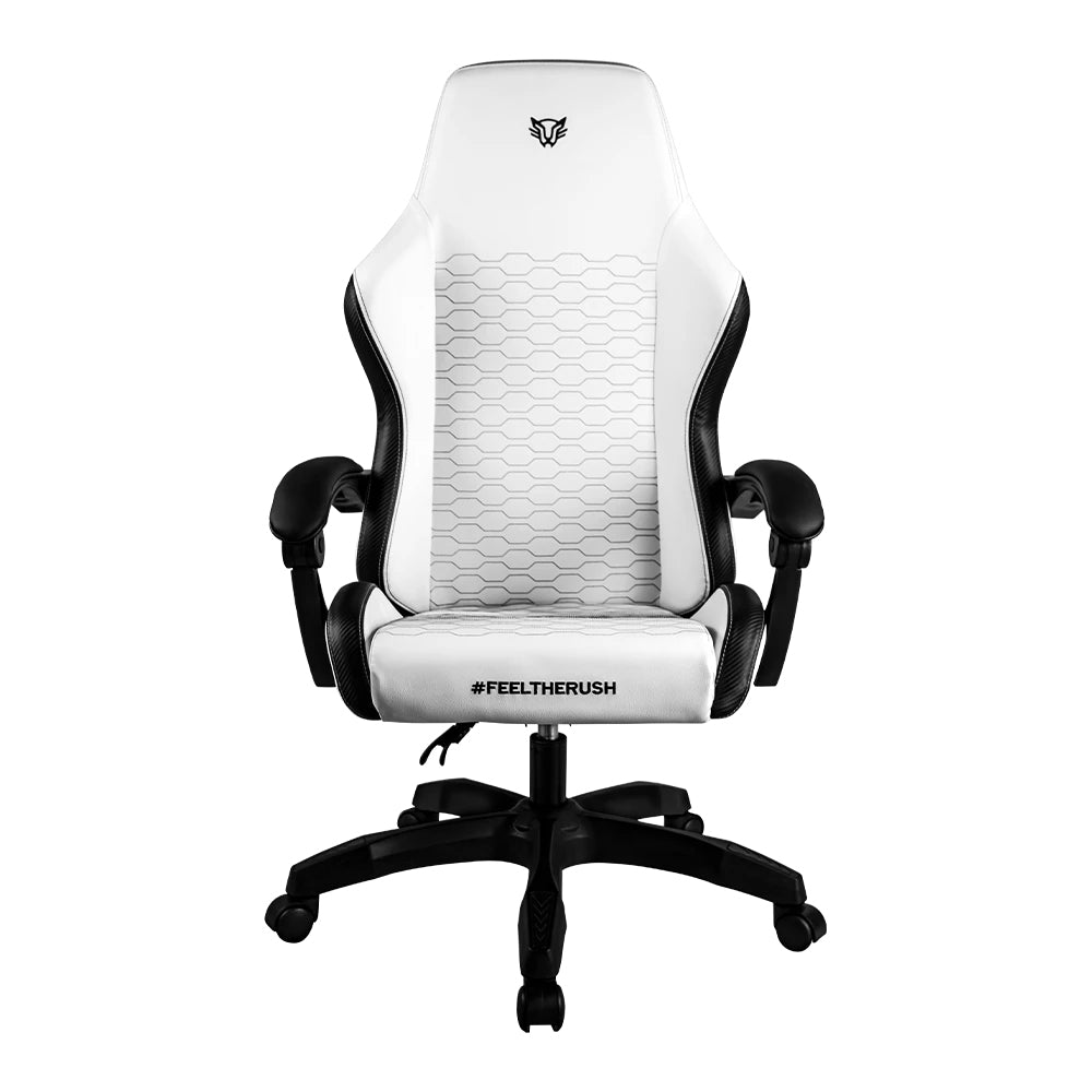 Silla Gamer Balam Rush Power Neat / Piel Sintetica / Inclinación 155° / Piston Clase 3 / Max 120 Kg / Reposabrazos Ajustable / Blanco / Br-938235